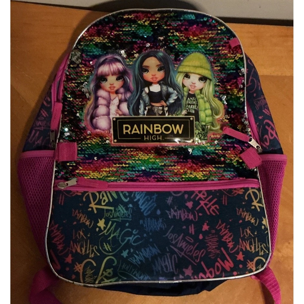 Rainbow High Sequin‎ Girls Backpack 16", Accessory Innovations